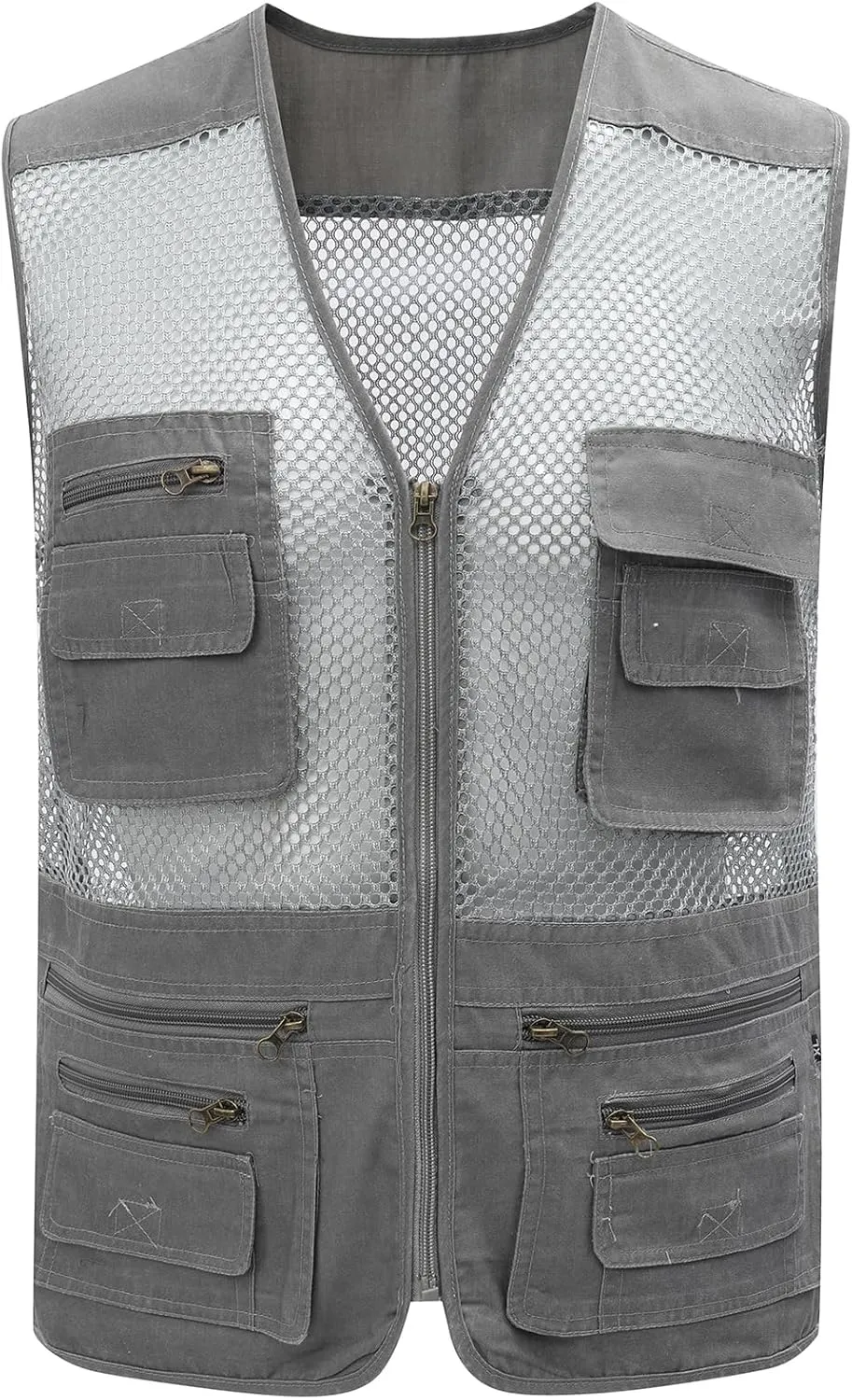 Gihuo Men's Utility Vest Fishing Safari Vest Summer Travel Vest with Pockets