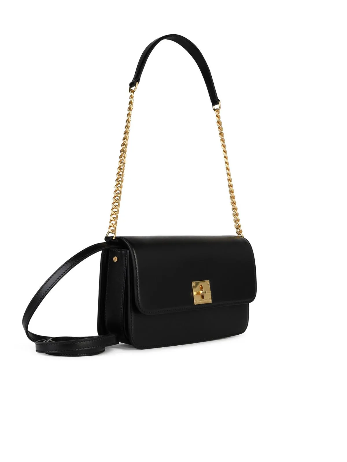 Golden Goose 'Gioia' Black Lear Crossbody Bag
