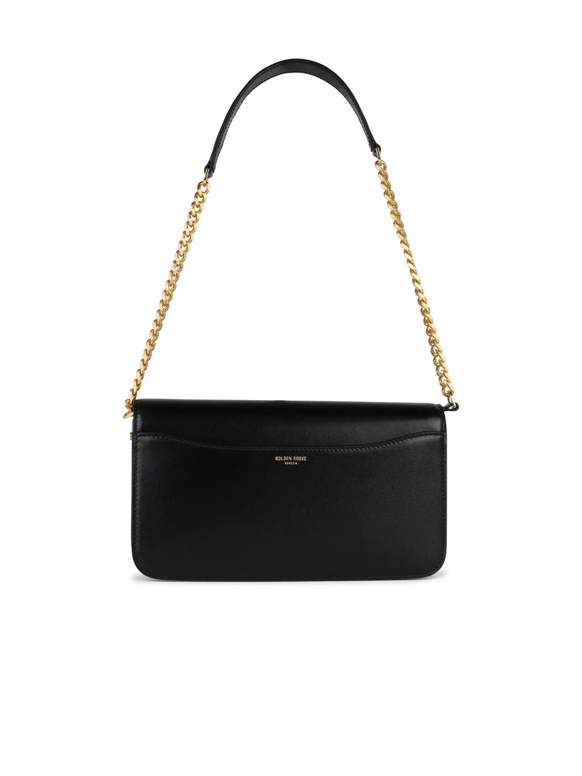 Golden Goose 'Gioia' Black Lear Crossbody Bag