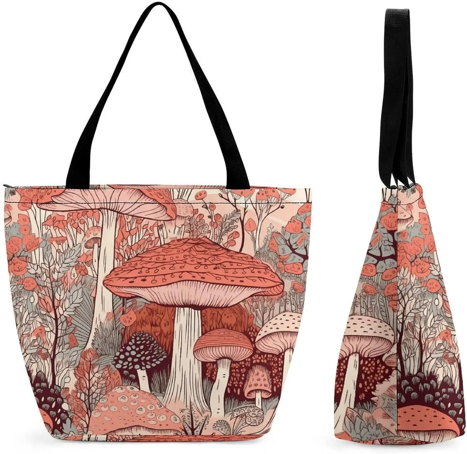 Grocery Bag Reusable Tote Bag Foldable Blue Wave Art Shopping Bag Handbag Washable Shoulder Bag for Travel