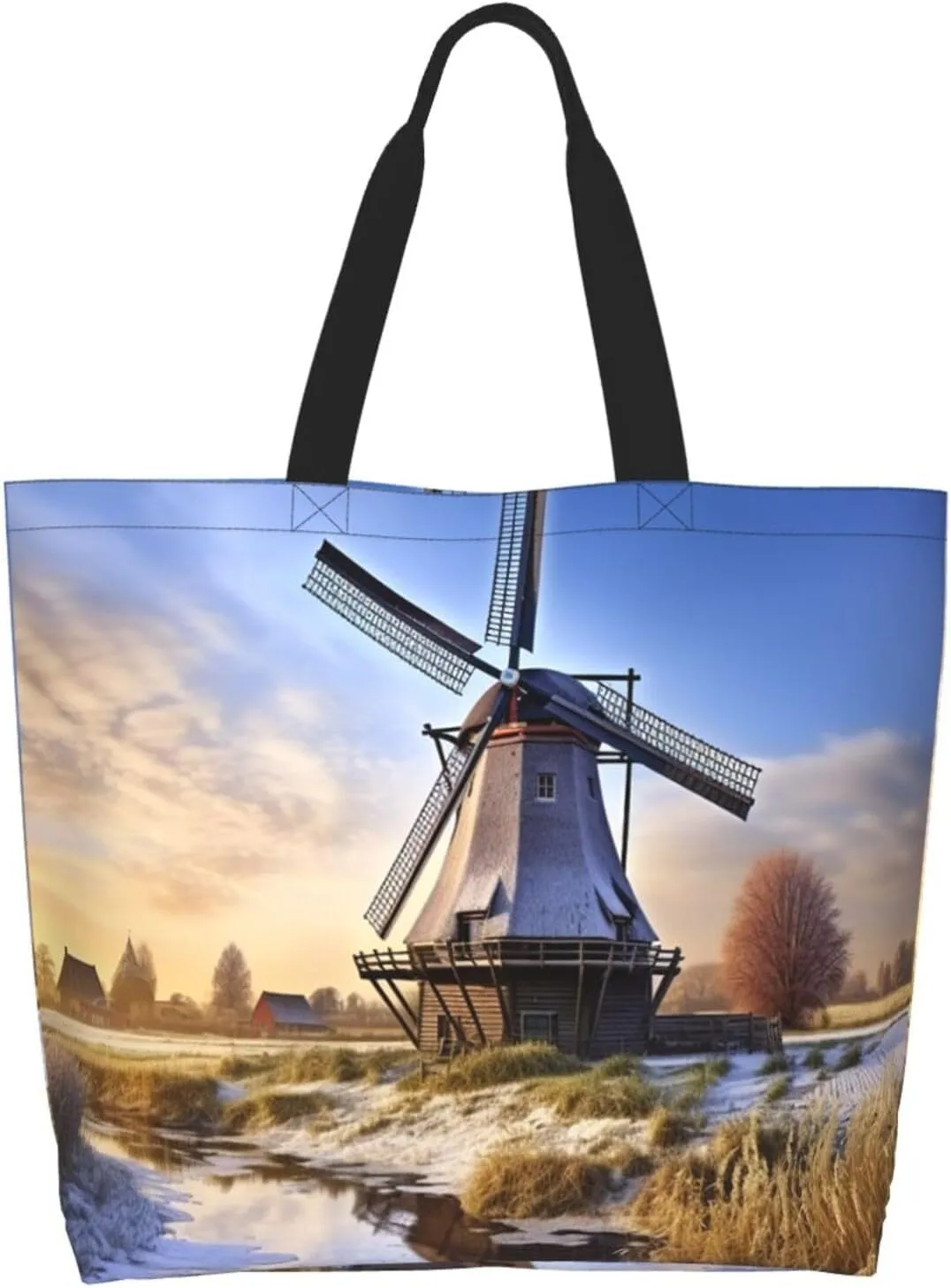 Grocery Bag Reusable Tote Bag Foldable Running Zebra Shopping Bag Handbag Washable Shoulder Bag for Travel
