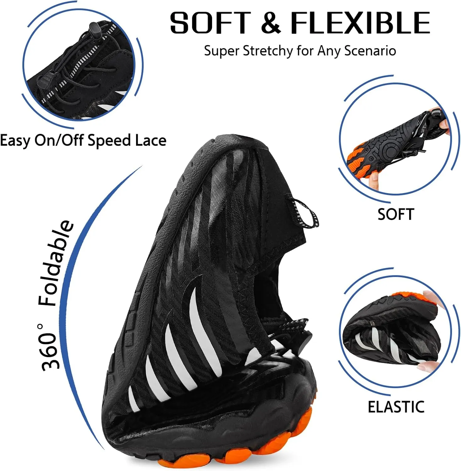 Grounded Footwear for Men Barefoot Shoes Women, Comfortable Lightweight Wide Toe Hike Shoes with Waterproof and Non-Slip
