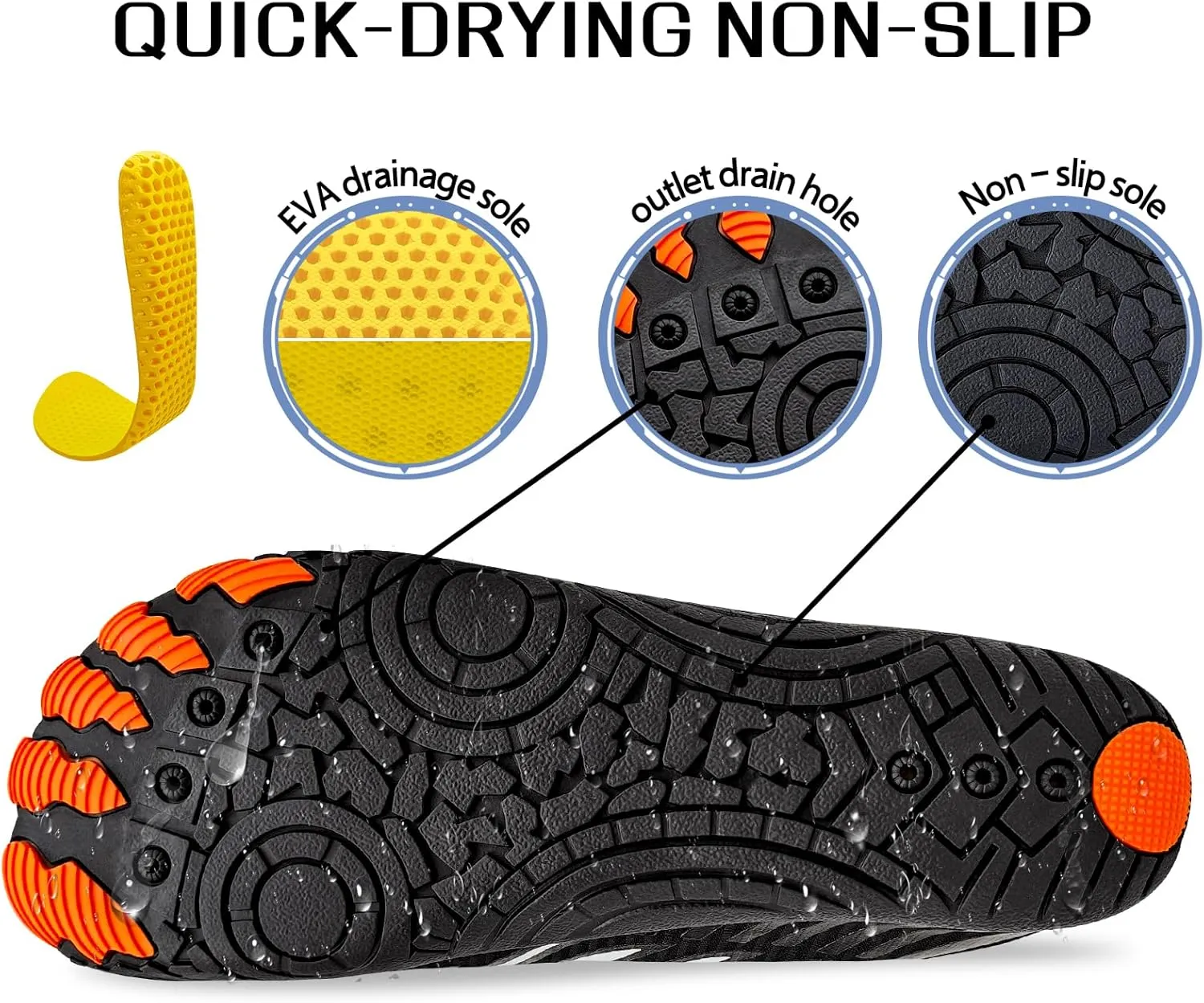 Grounded Footwear for Men Barefoot Shoes Women, Comfortable Lightweight Wide Toe Hike Shoes with Waterproof and Non-Slip