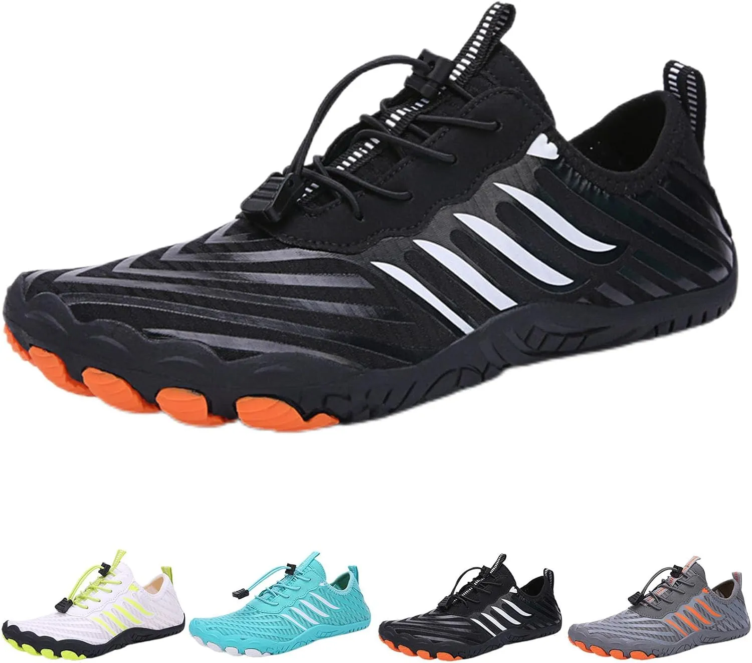 Grounded Footwear for Men Barefoot Shoes Women, Comfortable Lightweight Wide Toe Hike Shoes with Waterproof and Non-Slip