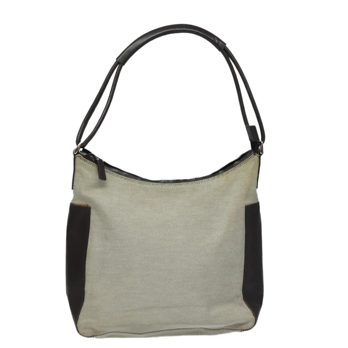 GUCCI Canvas Leather Shoulder Bag Beige 77112 fm3653