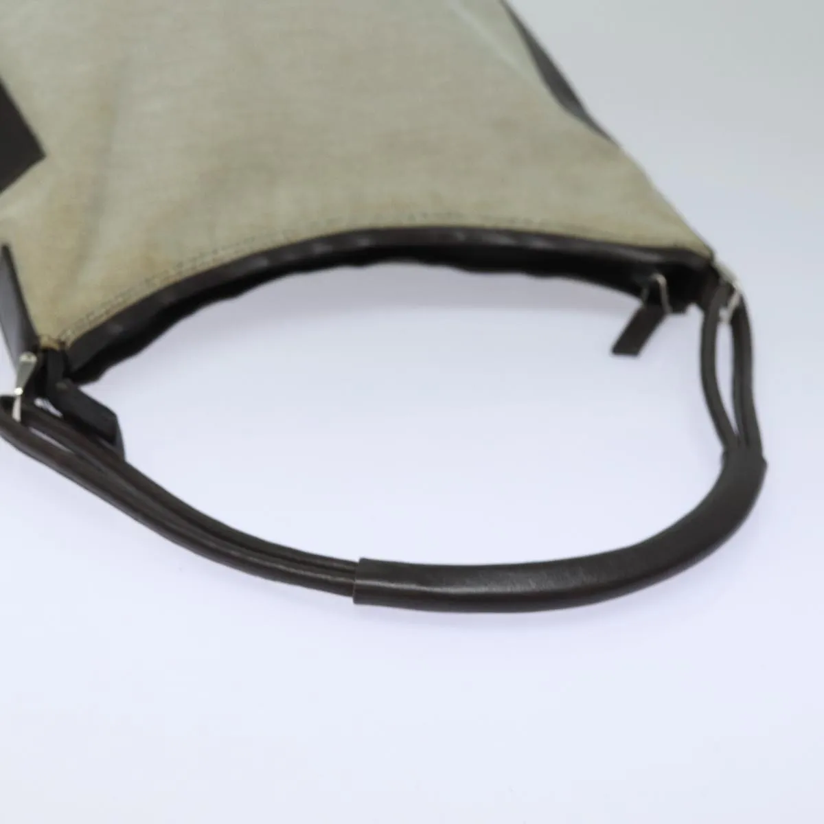 GUCCI Canvas Leather Shoulder Bag Beige 77112 fm3653
