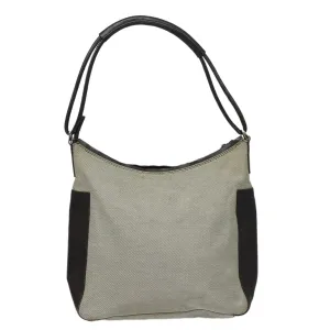 GUCCI Canvas Leather Shoulder Bag Beige 77112 fm3653