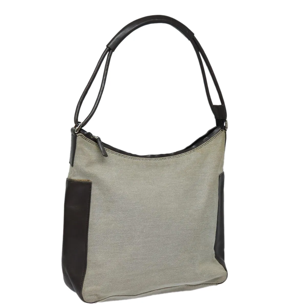 GUCCI Canvas Leather Shoulder Bag Beige 77112 fm3653