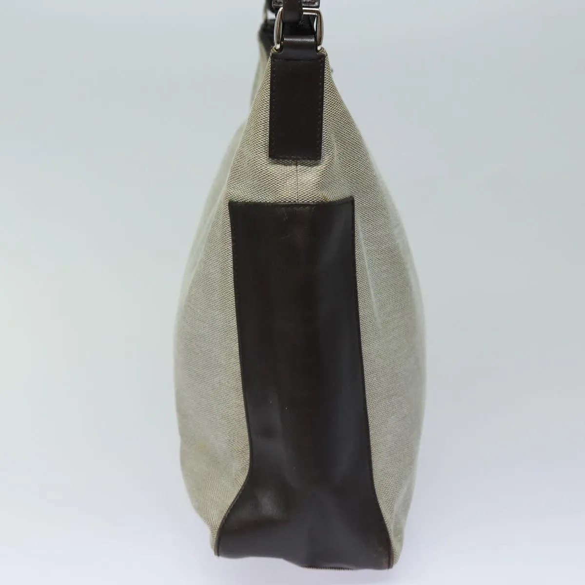 GUCCI Canvas Leather Shoulder Bag Beige 77112 fm3653