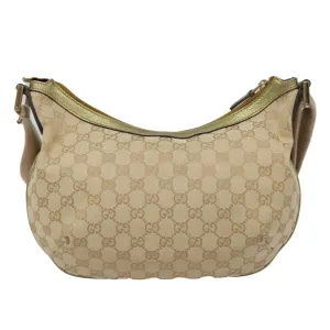 GUCCI GG Canvas Sherry Line Shoulder Bag Beige Gold pink 181092 88243