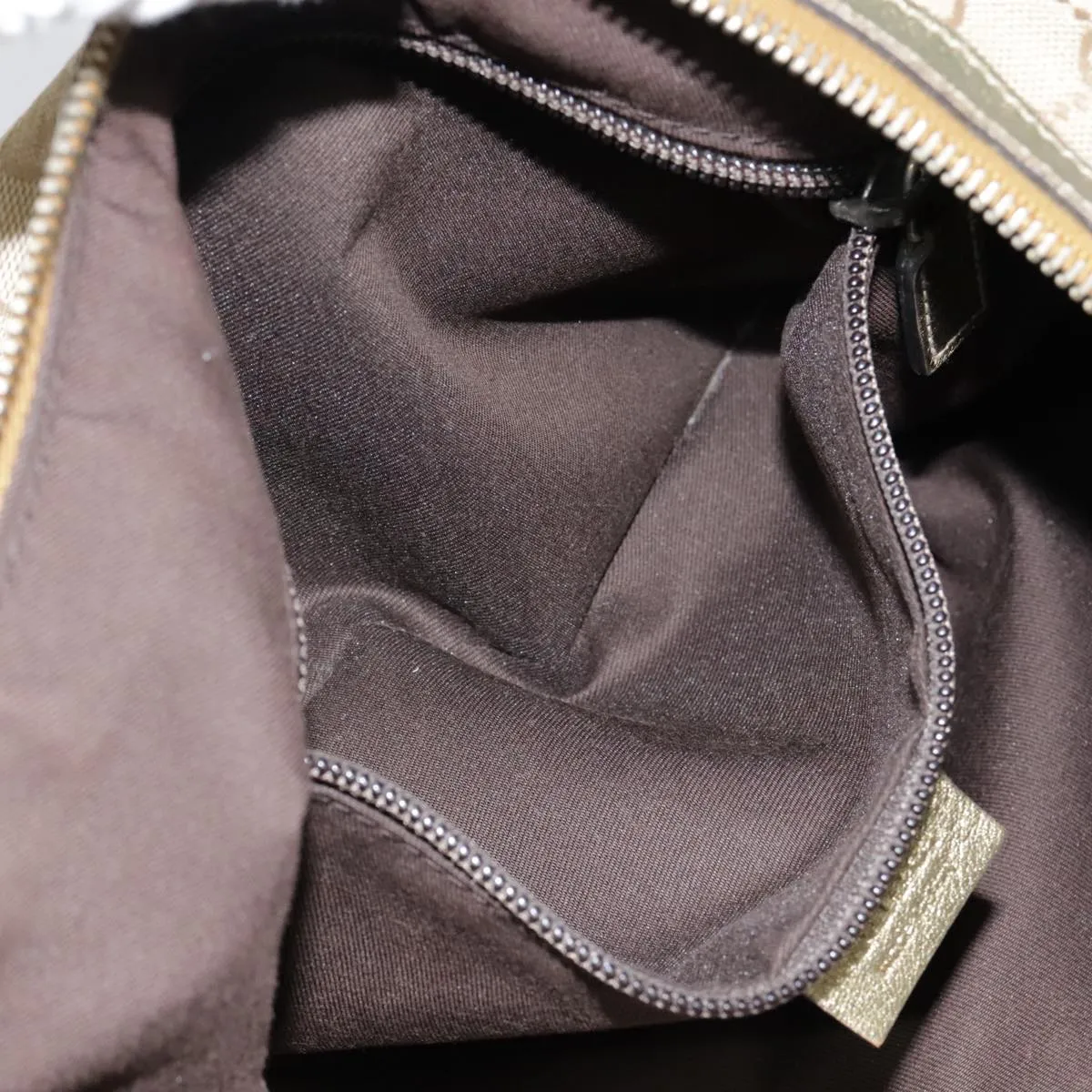 GUCCI GG Canvas Sherry Line Shoulder Bag Beige Gold pink 181092 88243