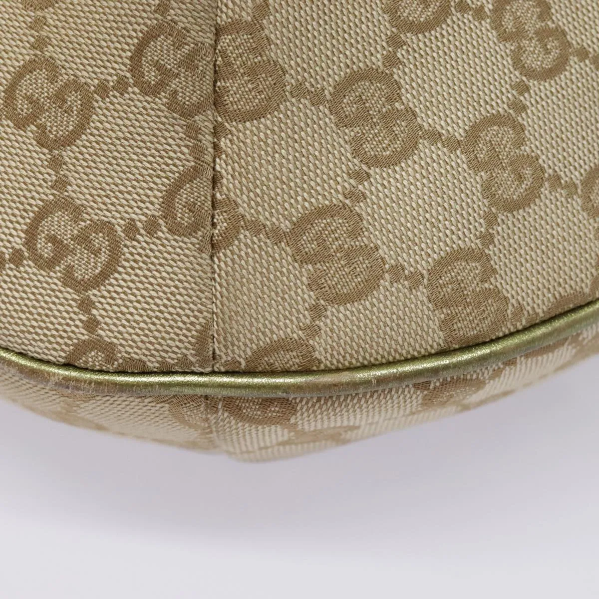 GUCCI GG Canvas Sherry Line Shoulder Bag Beige Gold pink 181092 88243