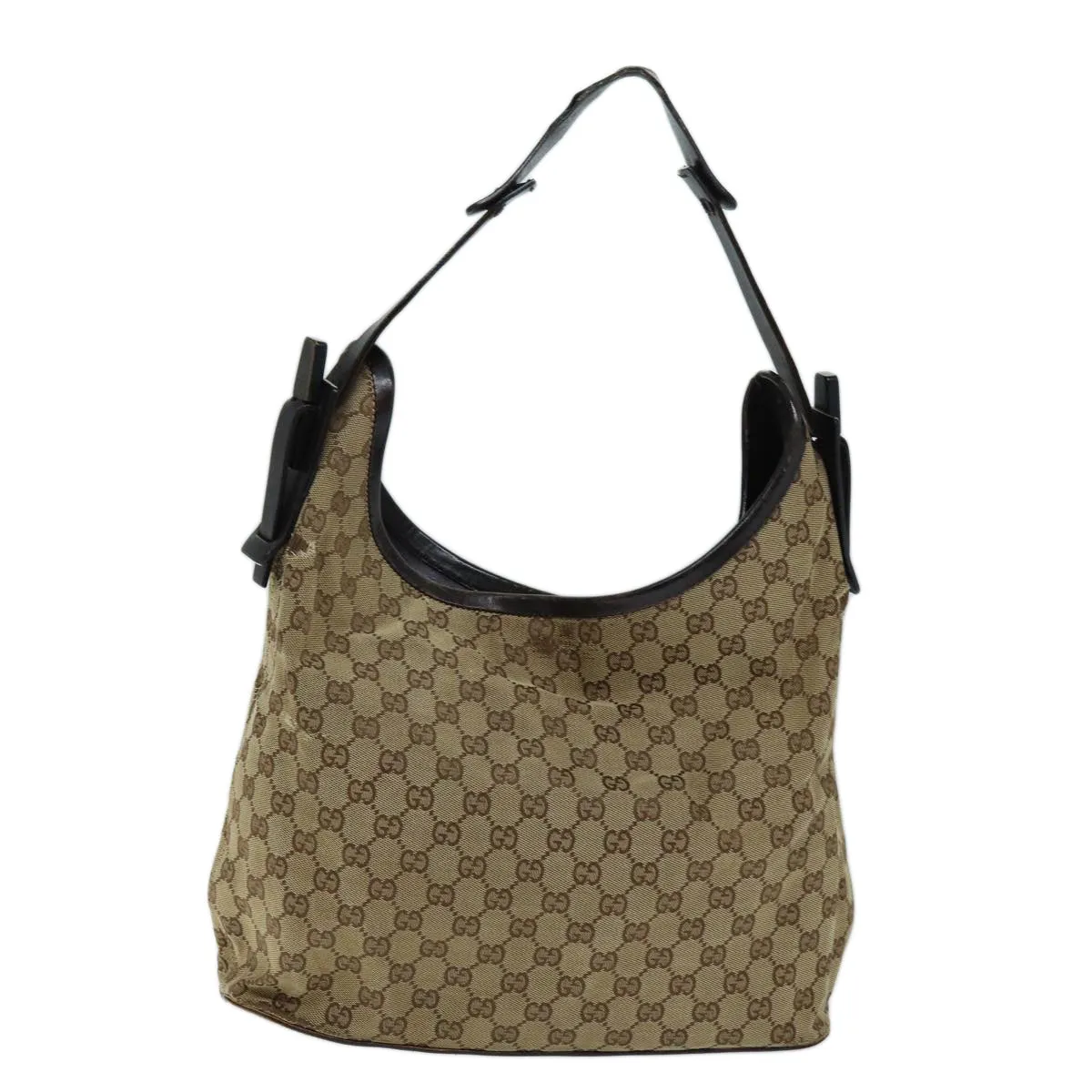 GUCCI GG Canvas Shoulder Bag Beige 106242 73740