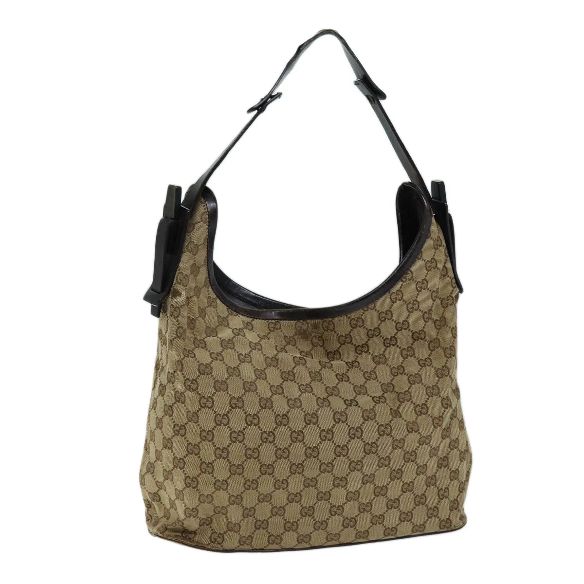 GUCCI GG Canvas Shoulder Bag Beige 106242 73740