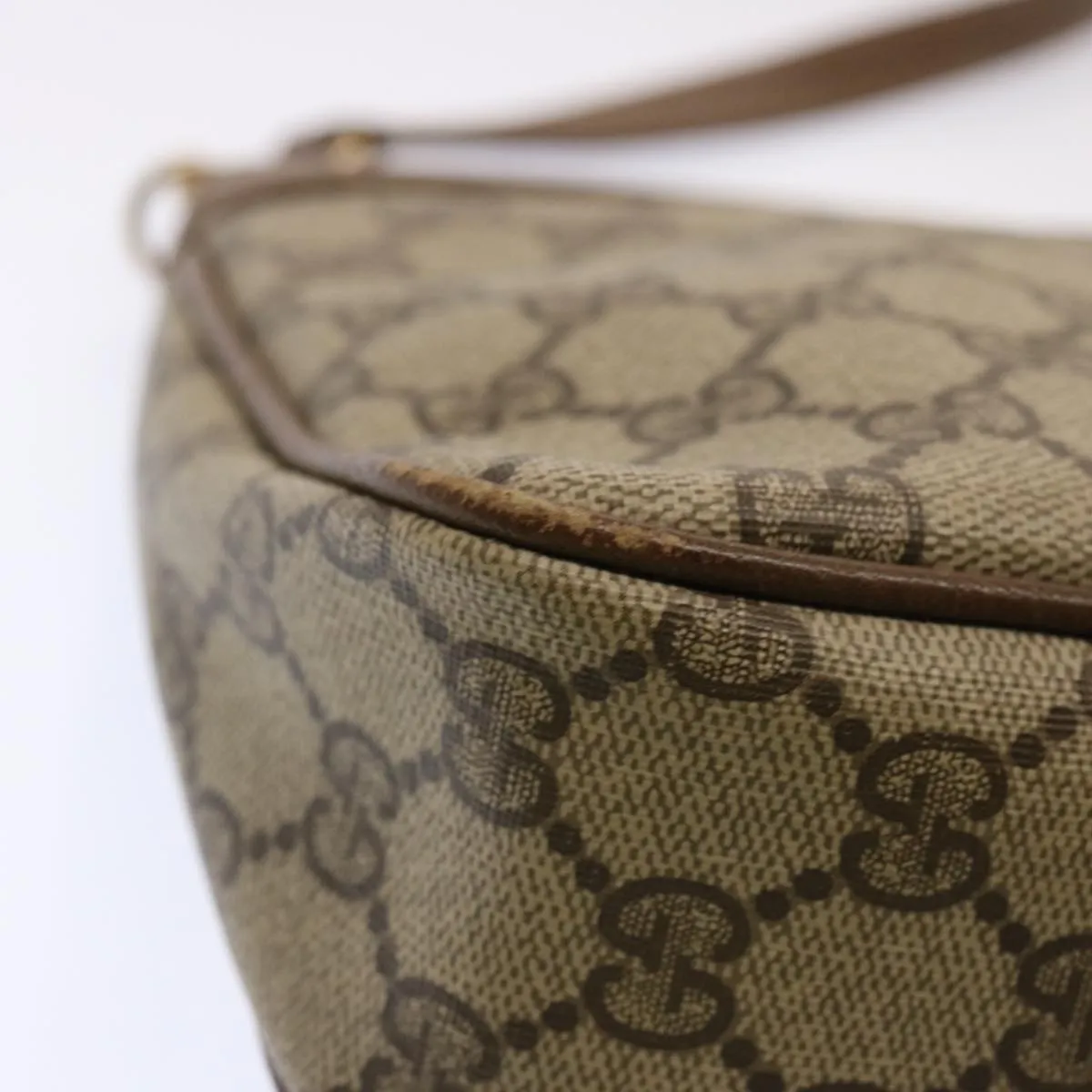 GUCCI GG Canvas Shoulder Bag PVC Beige 72759