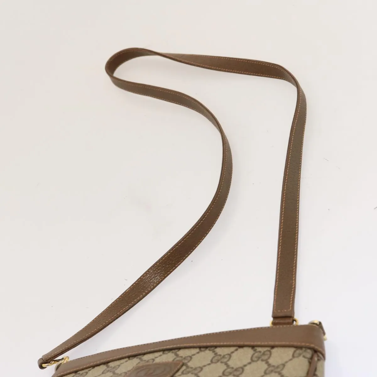 GUCCI GG Canvas Shoulder Bag PVC Beige 72759