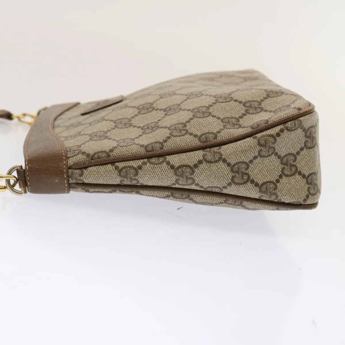GUCCI GG Canvas Shoulder Bag PVC Beige 72759