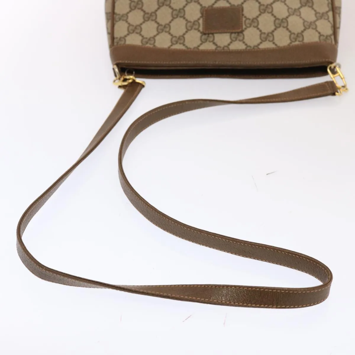 GUCCI GG Canvas Shoulder Bag PVC Beige 72759