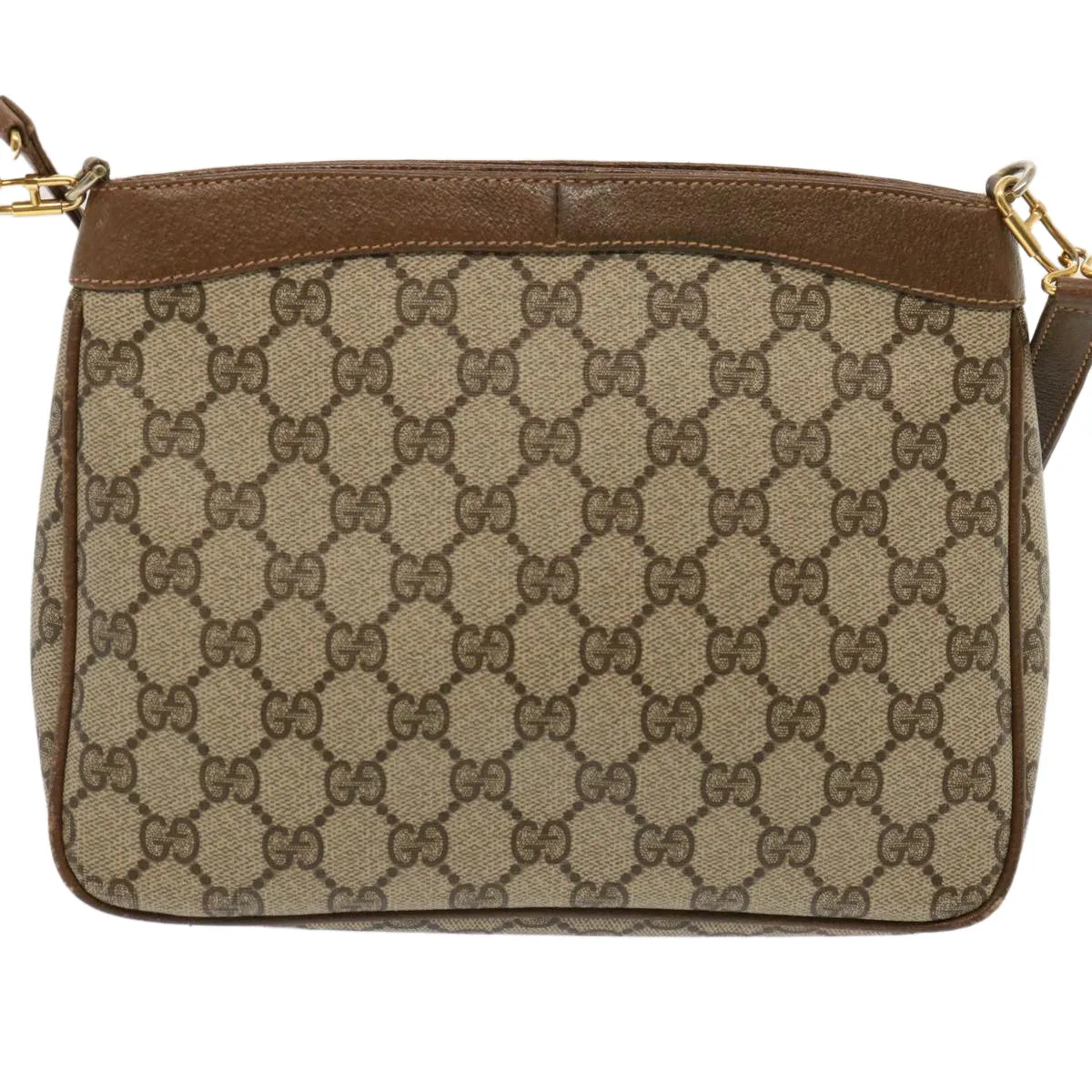 GUCCI GG Canvas Shoulder Bag PVC Beige 72759