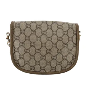GUCCI GG Plus Supreme Shoulder Bag PVC Beige 103389