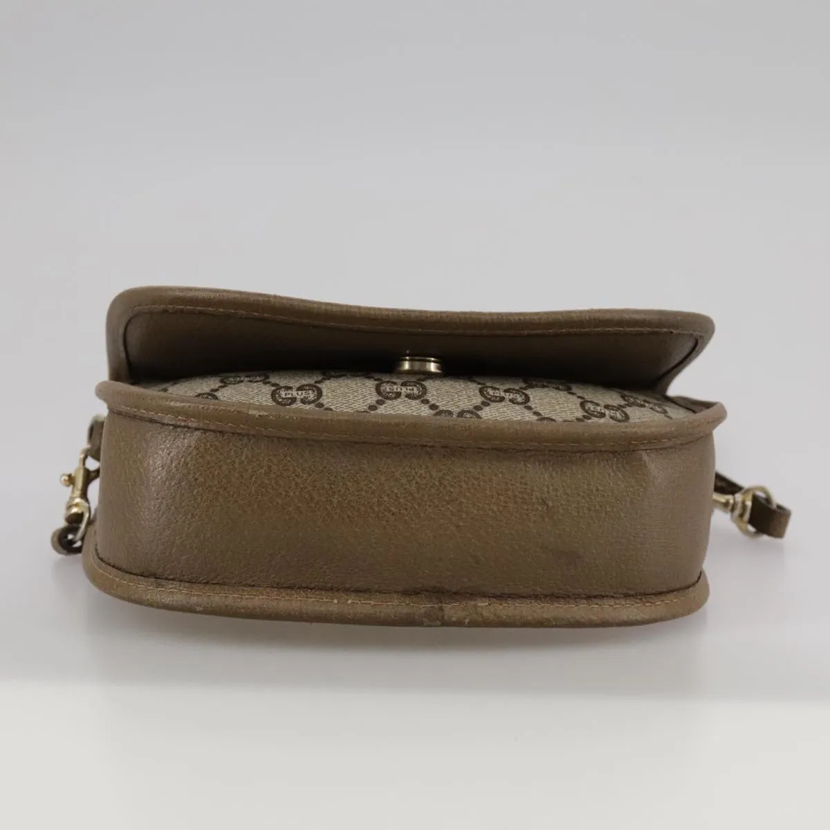 GUCCI GG Plus Supreme Shoulder Bag PVC Beige 103389