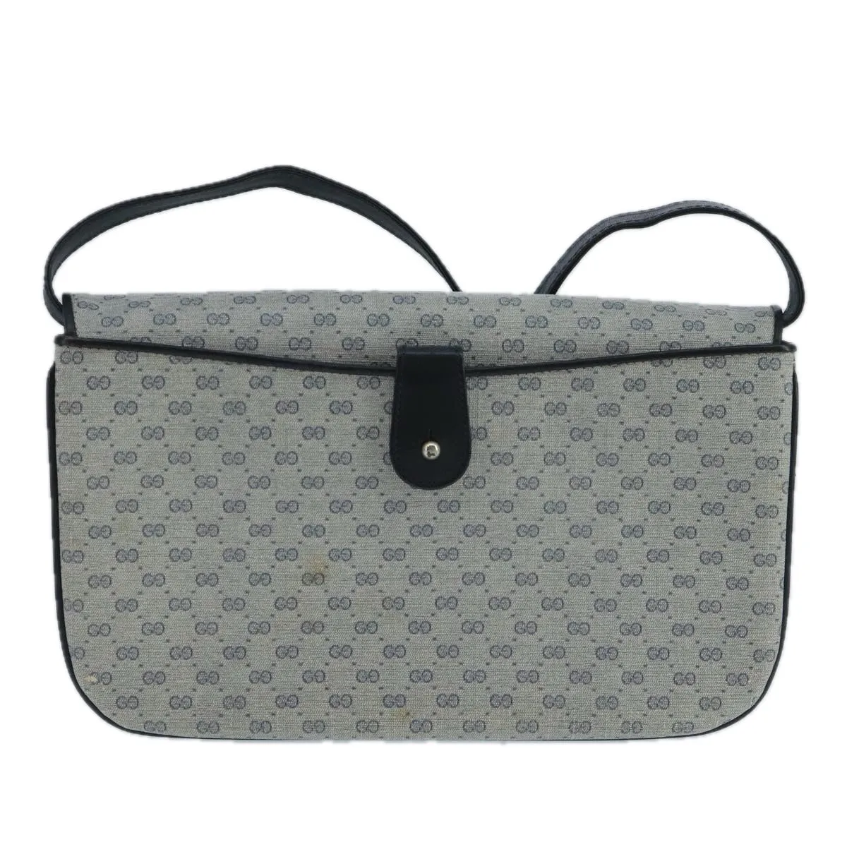 GUCCI Micro GG Supreme Shoulder Bag PVC Navy Gold 106029