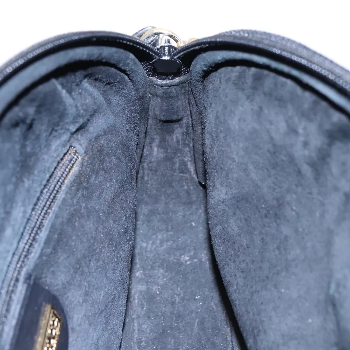GUCCI Shoulder Bag Leather Black Gold ep5817