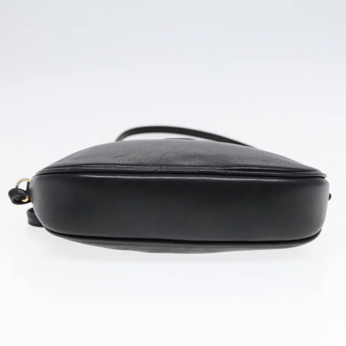 GUCCI Shoulder Bag Leather Black Gold ep5817
