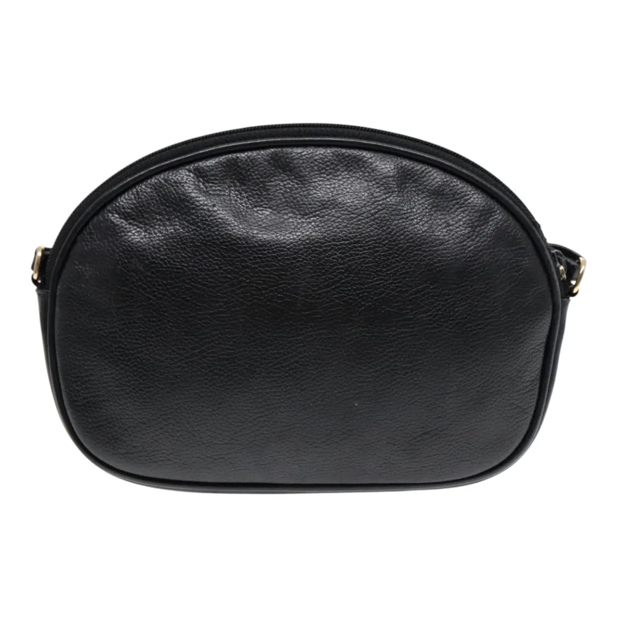 GUCCI Shoulder Bag Leather Black Gold ep5817