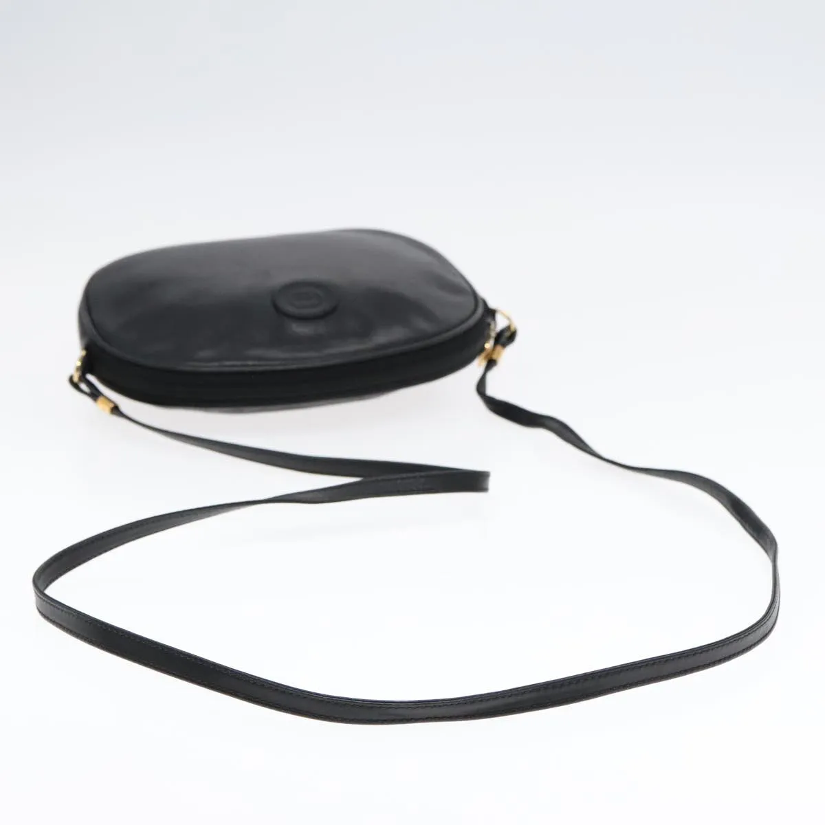 GUCCI Shoulder Bag Leather Black Gold ep5817