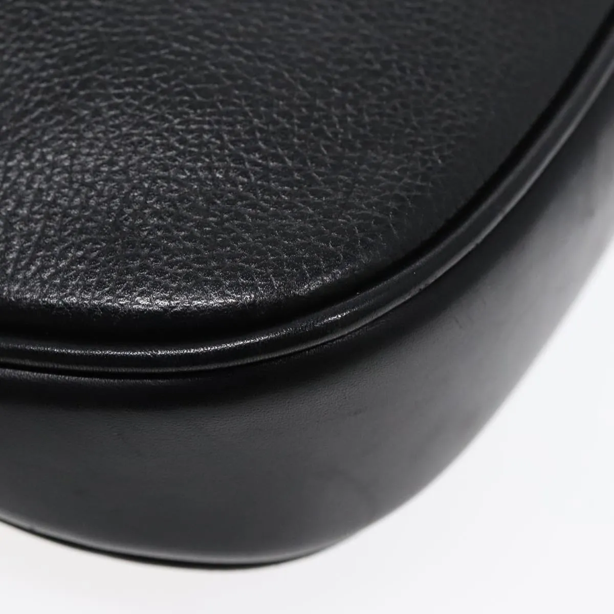 GUCCI Shoulder Bag Leather Black Gold ep5817