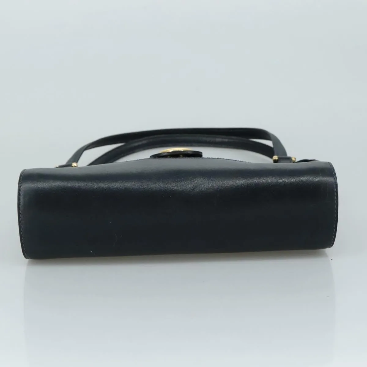 GUCCI Shoulder Bag Suede Gold Navy 106624