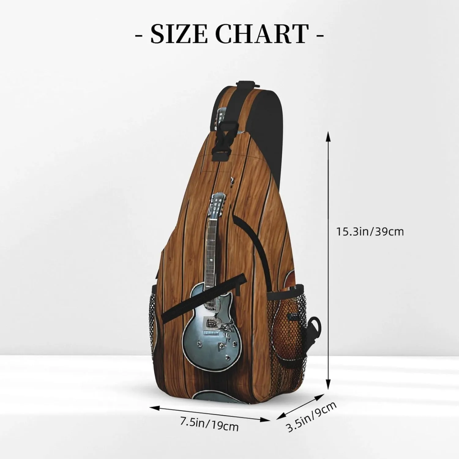 Guitars Art Print Cross Chest Bag Diagonally For Short-Distance Travel And Daily Use