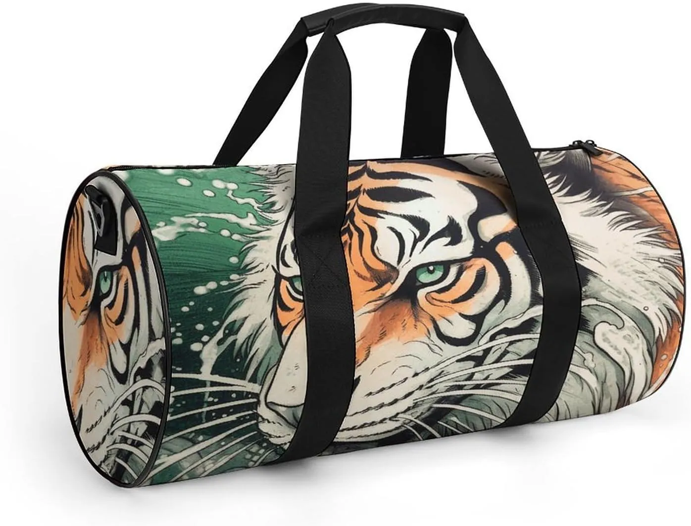 Gym Bag A Hand Drawn Tiger Duffel Bag for Men Women Overnight Bag with Shoe Compartment Workout Bags