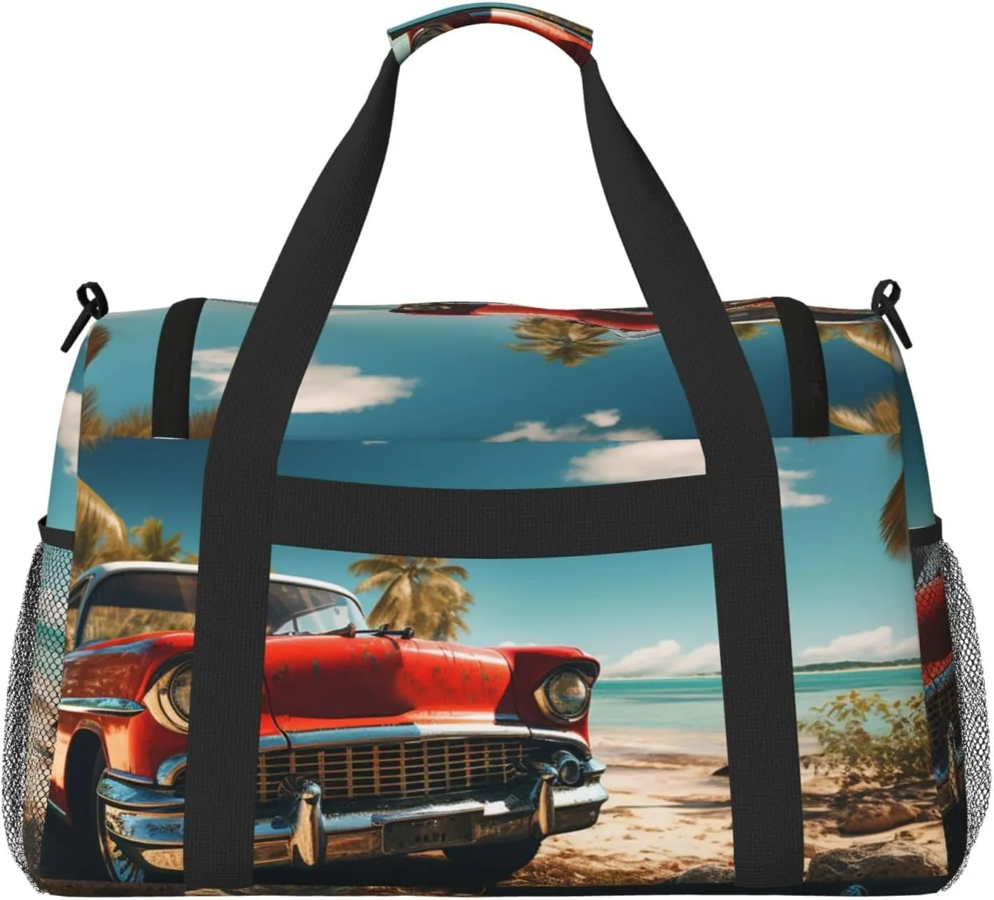 Gym Bag Car Beach Duffel Bag for Men Women Travel Overnight Bag with Shoe Compartment Workout Bags
