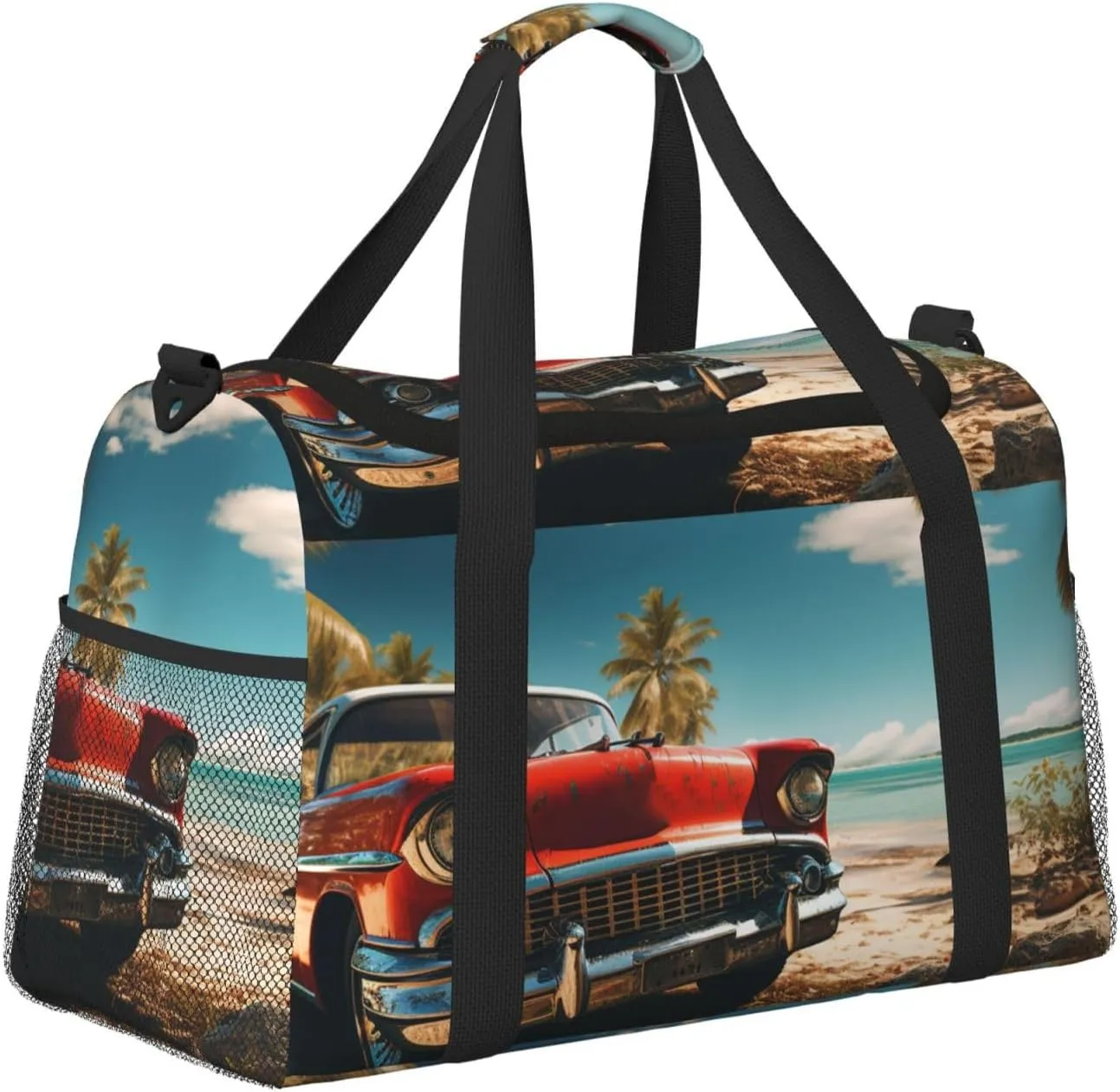 Gym Bag Car Beach Duffel Bag for Men Women Travel Overnight Bag with Shoe Compartment Workout Bags
