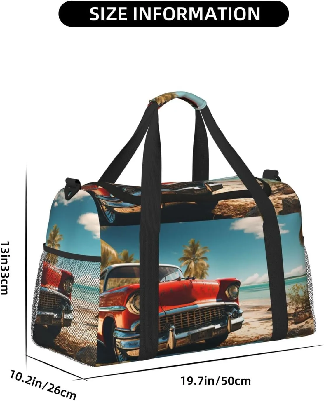 Gym Bag Car Beach Duffel Bag for Men Women Travel Overnight Bag with Shoe Compartment Workout Bags