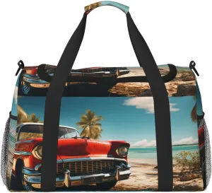 Gym Bag Car Beach Duffel Bag for Men Women Travel Overnight Bag with Shoe Compartment Workout Bags