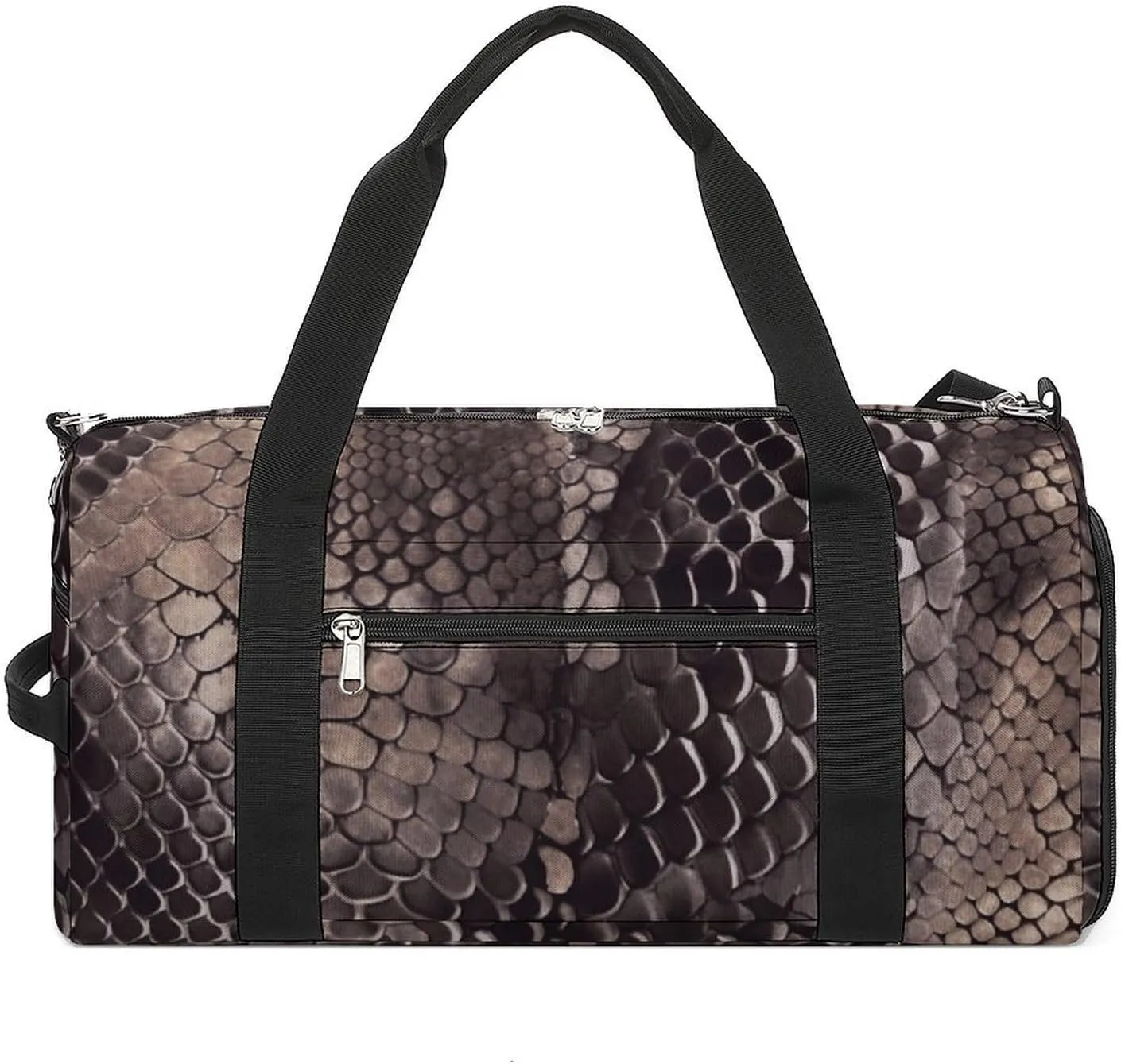 Gym Bag Classic Snake Skin Duffel Bag for Men Women Overnight Bag with Shoe Compartment Workout Bags