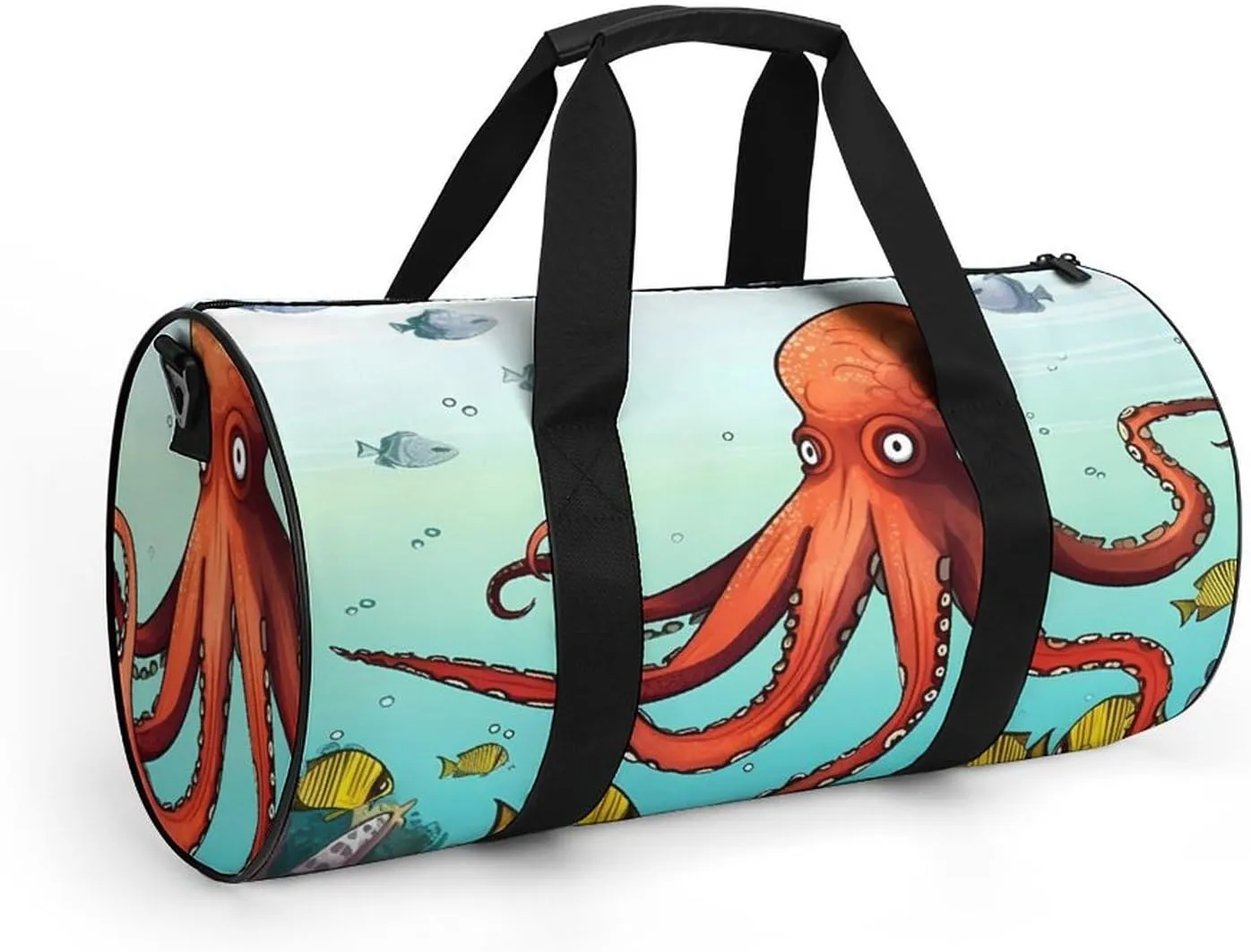 Gym Bag Giant Octopus Duffel Bag for Men Women Overnight Bag with Shoe Compartment Workout Bags