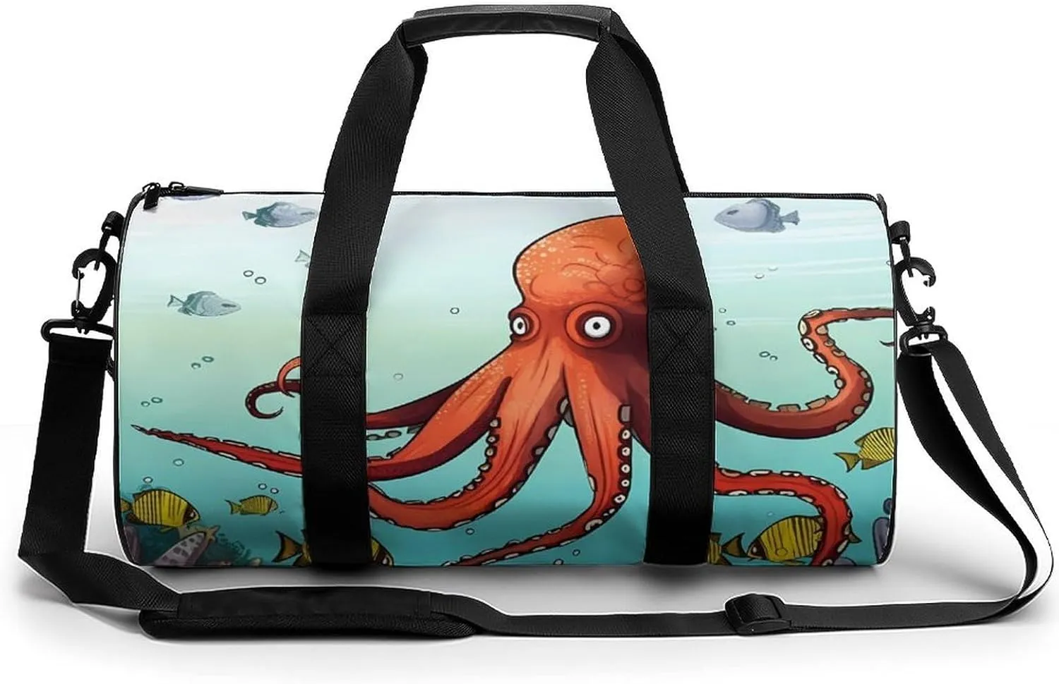 Gym Bag Giant Octopus Duffel Bag for Men Women Overnight Bag with Shoe Compartment Workout Bags