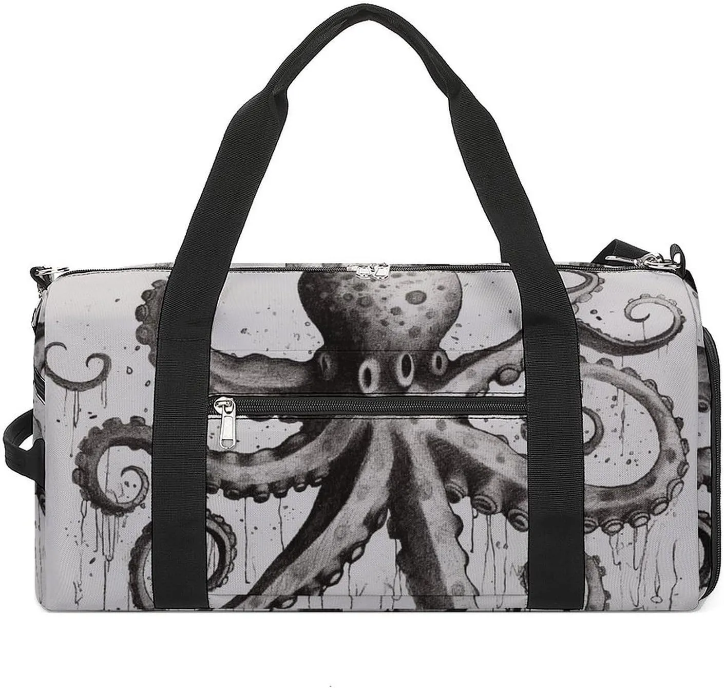 Gym Bag Octopus Duffel Bag for Men Women Overnight Bag with Shoe Compartment Workout Bags
