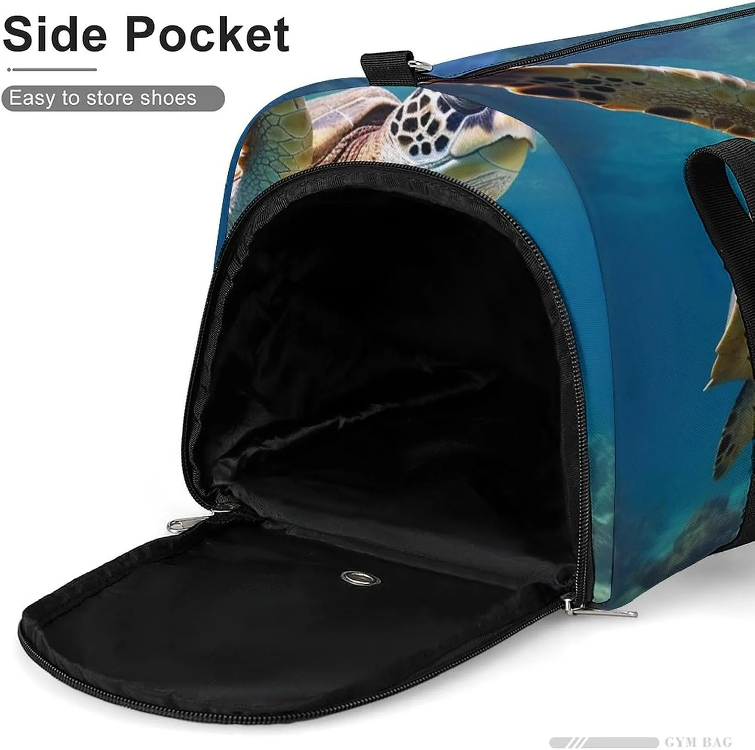 Gym Bag Sea Turtle Duffel Bag for Men Women Overnight Bag with Shoe Compartment Workout Bags