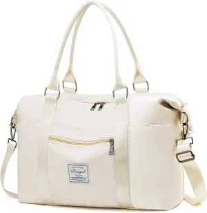 Gym Bag with Wet Pocket, Foldable Travel Duffle Bag Carry On Weekender Bags for Women, Waterproof Overnight Bag for Travel, Gym, Yoga