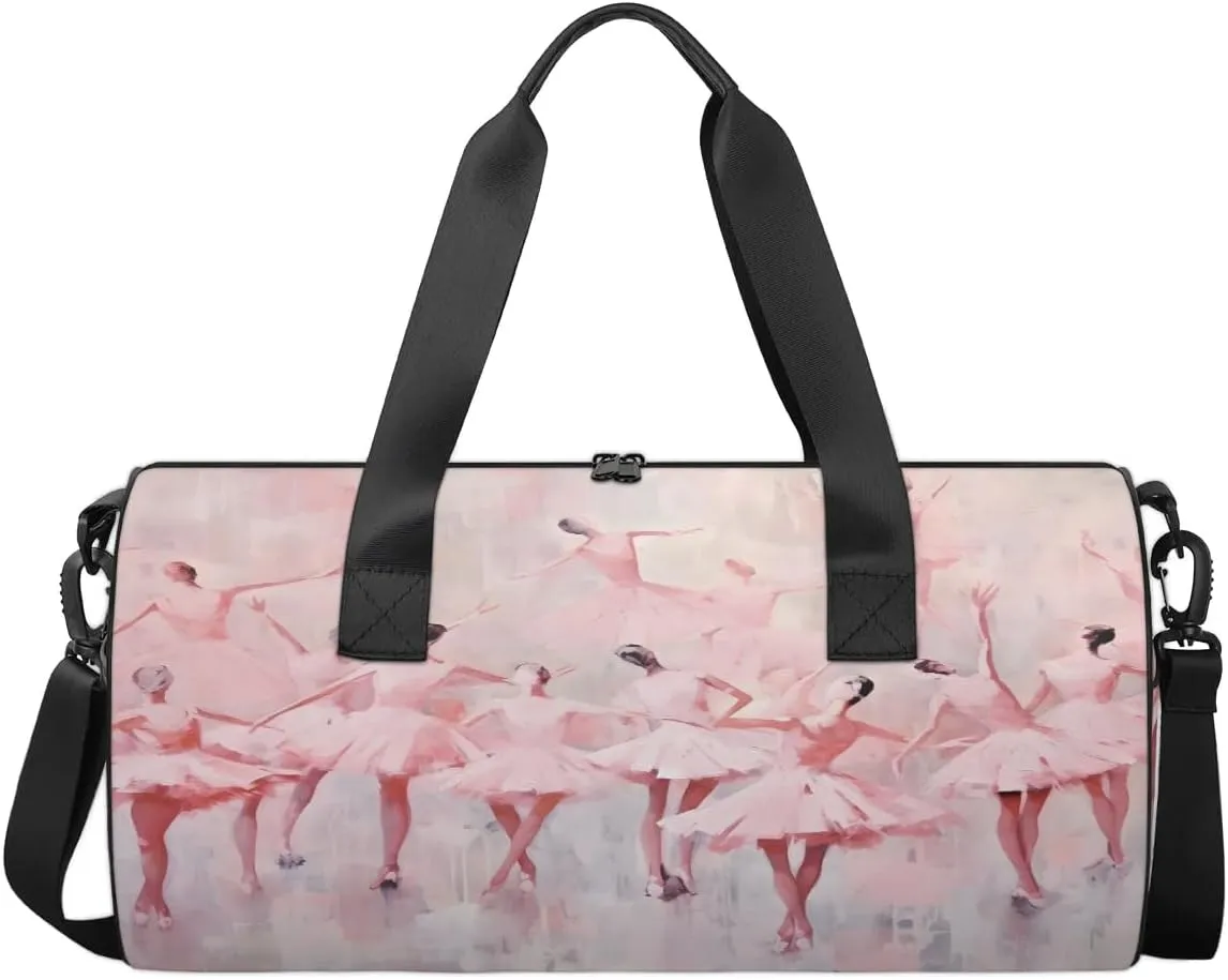 Gym Bags for Men Women Ballet Sports Duffel Bags Carry On Travel Duffle Bag with Detachable Adjustable Shoulder Strap Overnight Weekender Bag