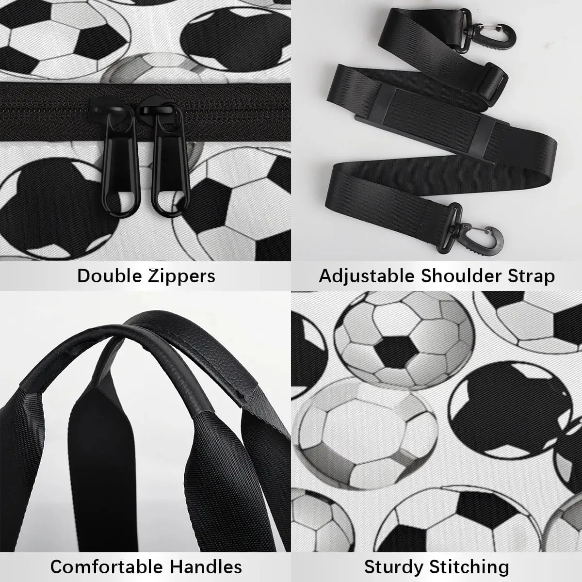 Gym Bags for Men Women Football Soccer Ball Sports Duffel Bags Carry On Travel Duffle Bag with Detachable Adjustable Shoulder Strap Overnight Weekender Bag