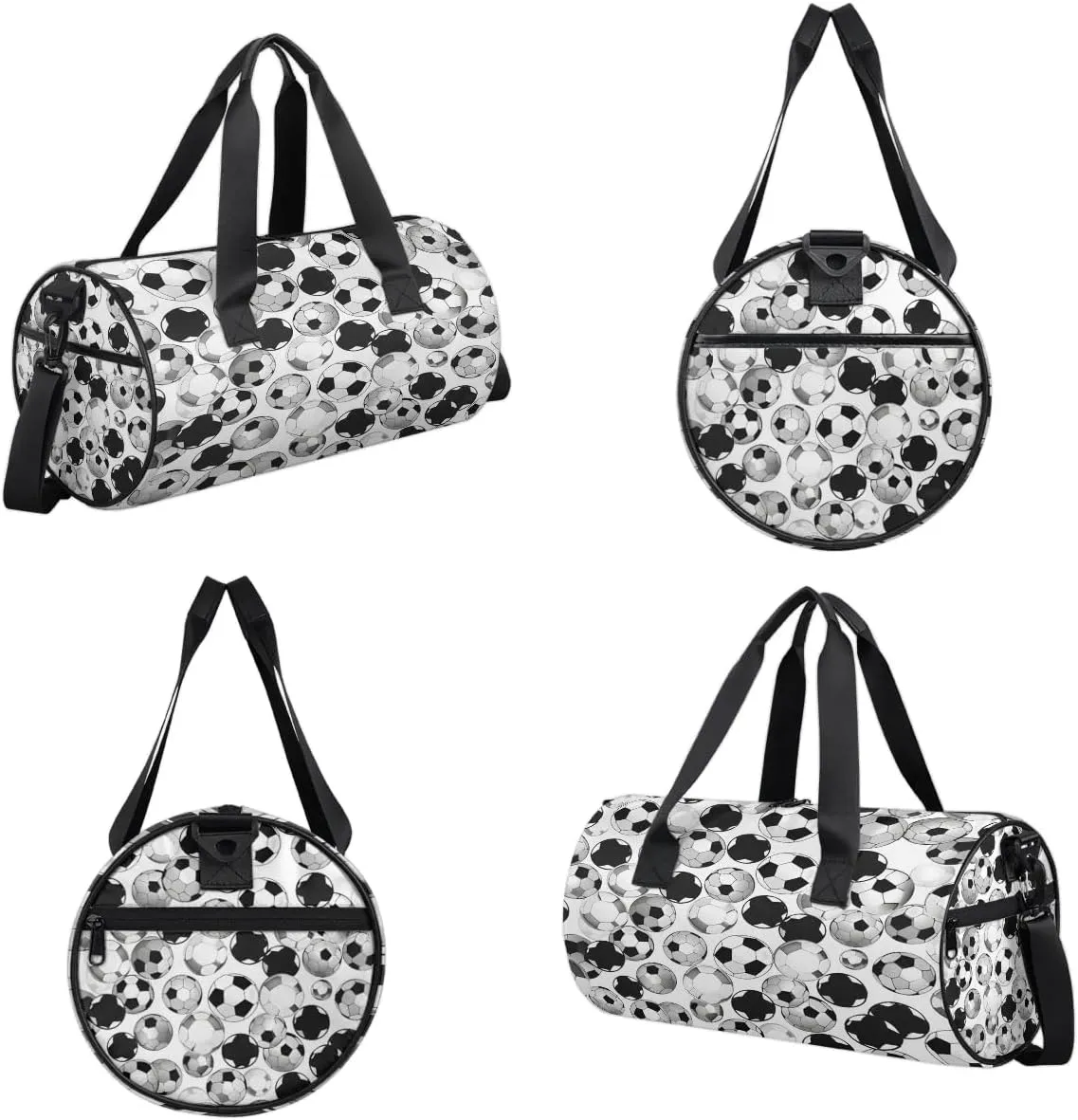 Gym Bags for Men Women Football Soccer Ball Sports Duffel Bags Carry On Travel Duffle Bag with Detachable Adjustable Shoulder Strap Overnight Weekender Bag