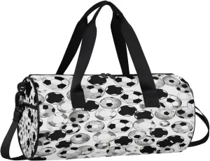 Gym Bags for Men Women Football Soccer Ball Sports Duffel Bags Carry On Travel Duffle Bag with Detachable Adjustable Shoulder Strap Overnight Weekender Bag