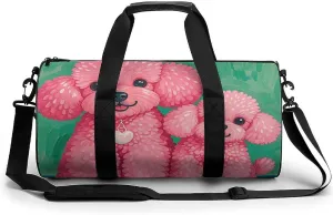 Gym Bags Small Poodles Dogs Duffel Bag Overnight Bag with Shoe Compartment Carryon Bag for Men Women