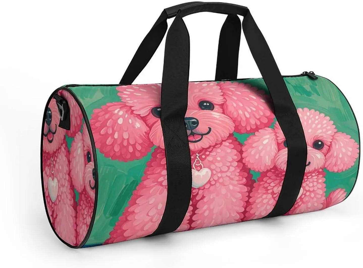 Gym Bags Small Poodles Dogs Duffel Bag Overnight Bag with Shoe Compartment Carryon Bag for Men Women